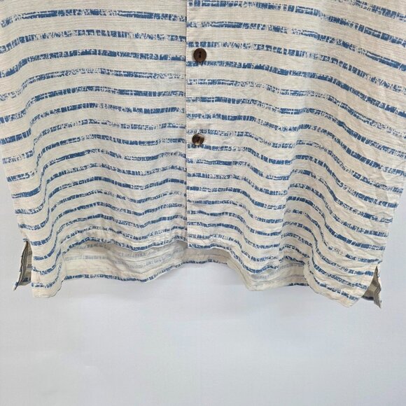 Island Republic Vintage Collection 100% Silk Hawaiian Shirt Size XL Ivory Button - Picture 3 of 10
